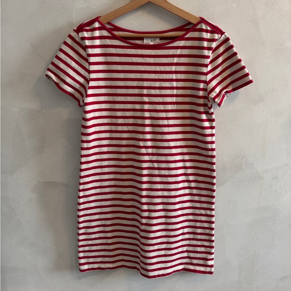 Lou & Grey - Red and White Striped Mini Dress - Size S
